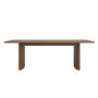 Walnut Finish Extendable Dining Table Set with 6 Beige Upholstered Dining Chairs - Seats 6 - Jarel
