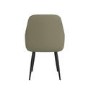 Round to Oval Black Extendable Dining Table Set with 4 Sage Green Faux Leather Chairs - Seats 4 - Karie