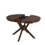 Large Walnut Round to Oval Extendable Dining Table - Seats 4 - 6 - Karie