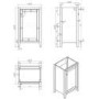 500mm Green Freestanding Vanity Unit with Basin - Kinsley