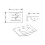 500mm White Freestanding Vanity Unit with Basin - Kinsley