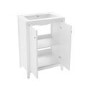 600mm White Freestanding Vanity Unit with Basin - Kinsley