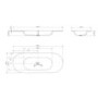1400mm Walnut Wood Effect Fluted Wall Hung Vanity Unit with Solid Surface Basin - Kobe