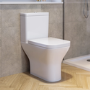 Brass Freestanding Left Hand Shower Bath Suite with Toilet and Basin - Kona