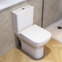 Chrome Freestanding Left Hand Shower Bath Suite with Toilet and Basin - Kona