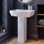 Black Freestanding Right Hand Shower Bath Suite with Toilet and Basin - Kona