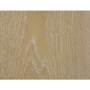 Set of 3 Cream Upholstered Curved Kitchen Stools with Limewash Solid Wood Exposed Back - Kori