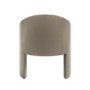 Upholstered Mink Velvet Curved Accent Chair - Kelsey