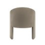 ONLY OPENED - Upholstered Mink Velvet Curved Tub Dining Chair - Kelsey