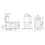 Close Coupled Closed Back Toilet with Sink on Top & Chrome Fittings - Legend