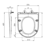 Close Coupled Closed Back Toilet with Sink on Top & Black Fittings Cloakroom Suite - Legend
