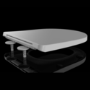 Close Coupled Closed Back Toilet with Sink on Top & Black Fittings Cloakroom Suite - Legend
