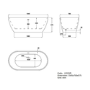 Modern Freestanding 1545mm Bath Suite with Toilet & Basin - Lisbon