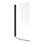 Freestanding Shower Bath Single Ended Left Hand Corner with Black Bath Screen 1650 x 740mm - Lisbon