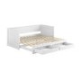 Double Wooden Day Bed with Trundle Storage and 2 Mattresses - Lincoln