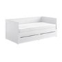 Double Wooden Day Bed with Trundle Storage and 2 Mattresses - Lincoln