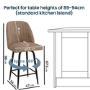 Set of 4 Beige Faux Leather Swivel Kitchen Stools - Logan