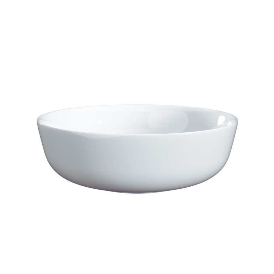 600mm Oak Wood Effect Wall Hung Countertop Vanity Unit with Round Basin - Lugo