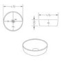 600mm Oak Wood Effect Wall Hung Countertop Vanity Unit with Round Basin - Lugo