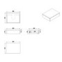 600mm Walnut Wood Effect Wall Hung Countertop Vanity Unit with Basin - Lugo