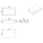 800mm Oak Wall Hung Countertop Vanity Unit with Square Basin - Lugo