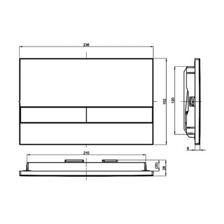 1180mm Wall Hung Toilet Frame & Satin Dual Flush Plate with Concealed Cistern - Live Your Colour