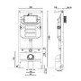 1180mm Wall Hung Toilet Frame & Satin Dual Flush Plate with Concealed Cistern - Live Your Colour