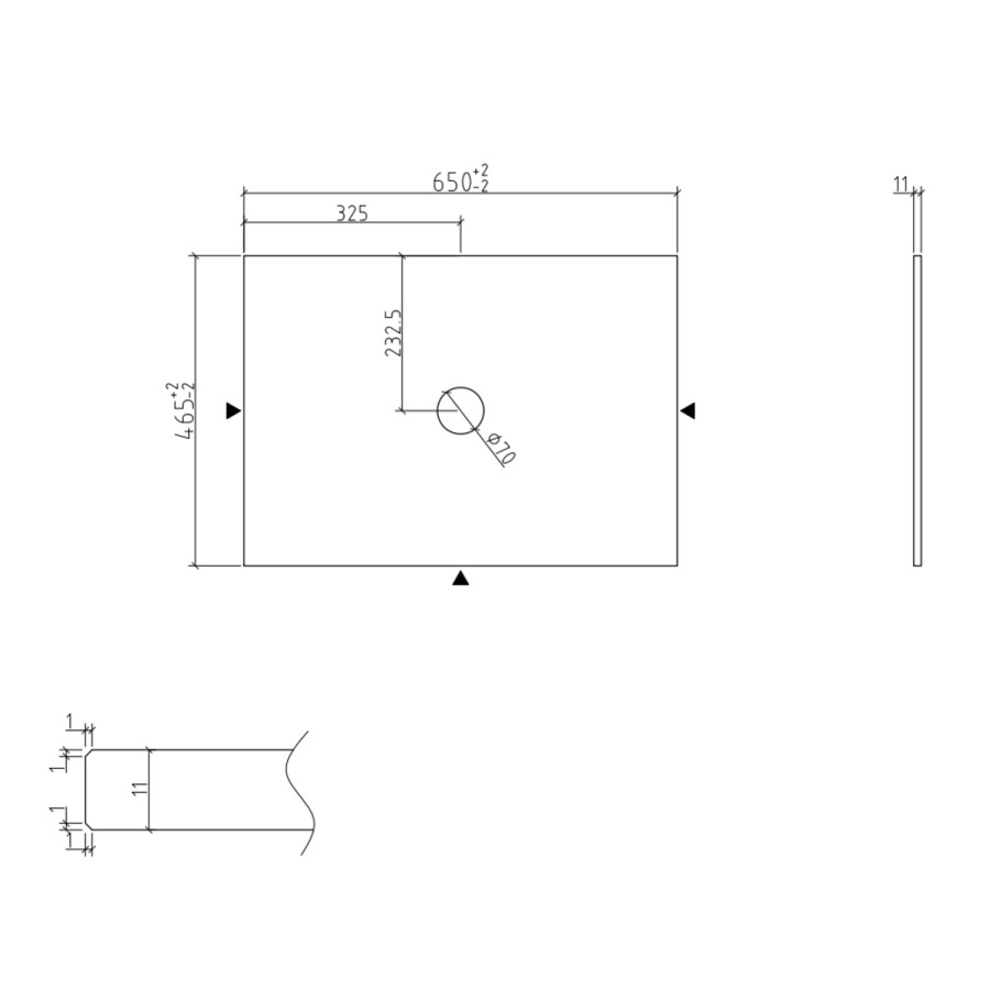 650mm Wooden Fluted Wall Hung Countertop Vanity Unit with Basin - Matira