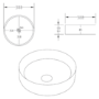 650mm Wooden Fluted Wall Hung Countertop Vanity Unit with Basin - Matira