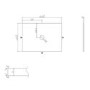 650mm Black Wooden Fluted Wall Hung Countertop Vanity Unit with Basin - Matira