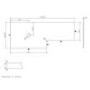1150mm Wooden Fluted Left Hand Toilet and Sink Unit with Square Toilet and Chrome Fittings - Matira