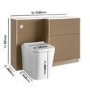 1150mm Wooden Fluted Right Hand Toilet and Sink Unit with Square Toilet and Chrome Fittings - Matira