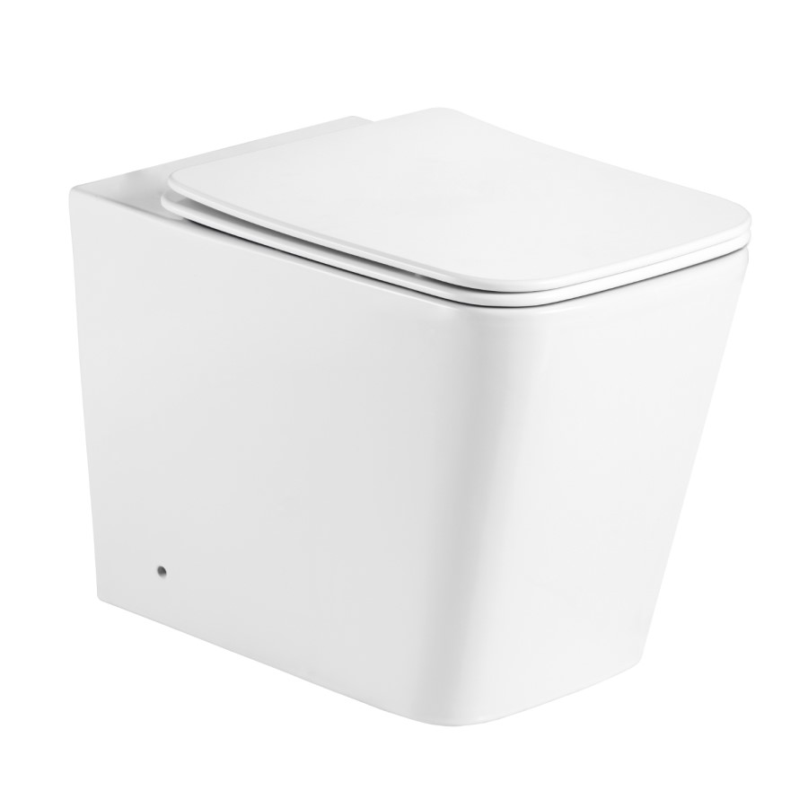 1150mm Wooden Fluted Right Hand Toilet and Sink Unit with Square Toilet and Chrome Fittings - Matira