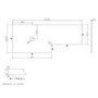 1150mm Wooden Fluted Left Hand Toilet and Sink Unit with Square Toilet & Basin and Chrome Push Button - Matira