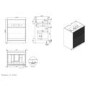 1150mm Wooden Fluted Right Hand Toilet and Sink Unit with Square Toilet and Chrome Fittings - Matira