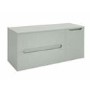 1200mm Green Fluted Wall Hung Countertop Vanity Unit with Round Ceramic Basin - Melbourne