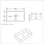 1200mm White Fluted Wall Hung Countertop Vanity Unit with Basin - Melbourne