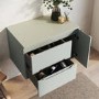 800mm Green Fluted Wall Hung Countertop Vanity Unit - Melbourne