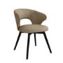 Set of 4 Beige Faux Leather Swivel Dining Chairs - Mila