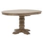 Farmhouse Round Extending Pedestal Dining Table Set with 4 Sage Green Velvet Dining Chairs - Seats 4 - Madeline