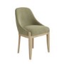 Set of 6 Sage Green Velvet Dining Chairs with Solid Wood Legs - Madeline