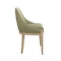 Set of 6 Sage Green Velvet Dining Chairs with Solid Wood Legs - Madeline