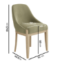 Set of 6 Sage Green Velvet Dining Chairs with Solid Wood Legs - Madeline