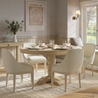 Set of 2 Beige Upholstered Dining Chairs with Solid Wood Legs - Madeline