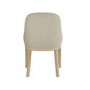 Beige Upholstered Dining Chair with Solid Wood Legs - Madeline