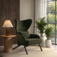 Set of 4 Beige Upholstered Dining Chairs with Solid Wood Legs - Madeline