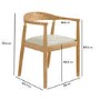 ONLY OPENED - Brass Detail Oak Curved Dining Chair - Anders