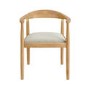ONLY OPENED - Brass Detail Oak Curved Dining Chair - Anders