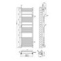 Chrome Towel Radiator 1600 x 500mm with Pipe Kit and Straight Valves – Nazco
