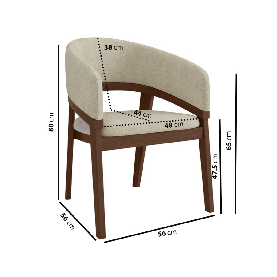 Small Walnut Drop Leaf Extendable Dining Table Set with 2 Upholstered Beige Chairs - Seats 2 - Nell